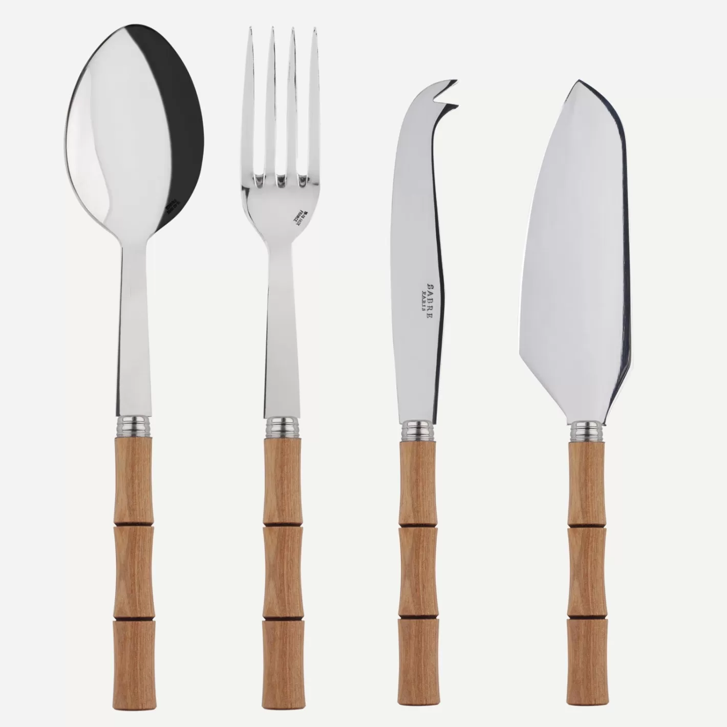 Sabre Paris Set Of 4 Must-Have Serving Pieces>Bamboo, Light press wood