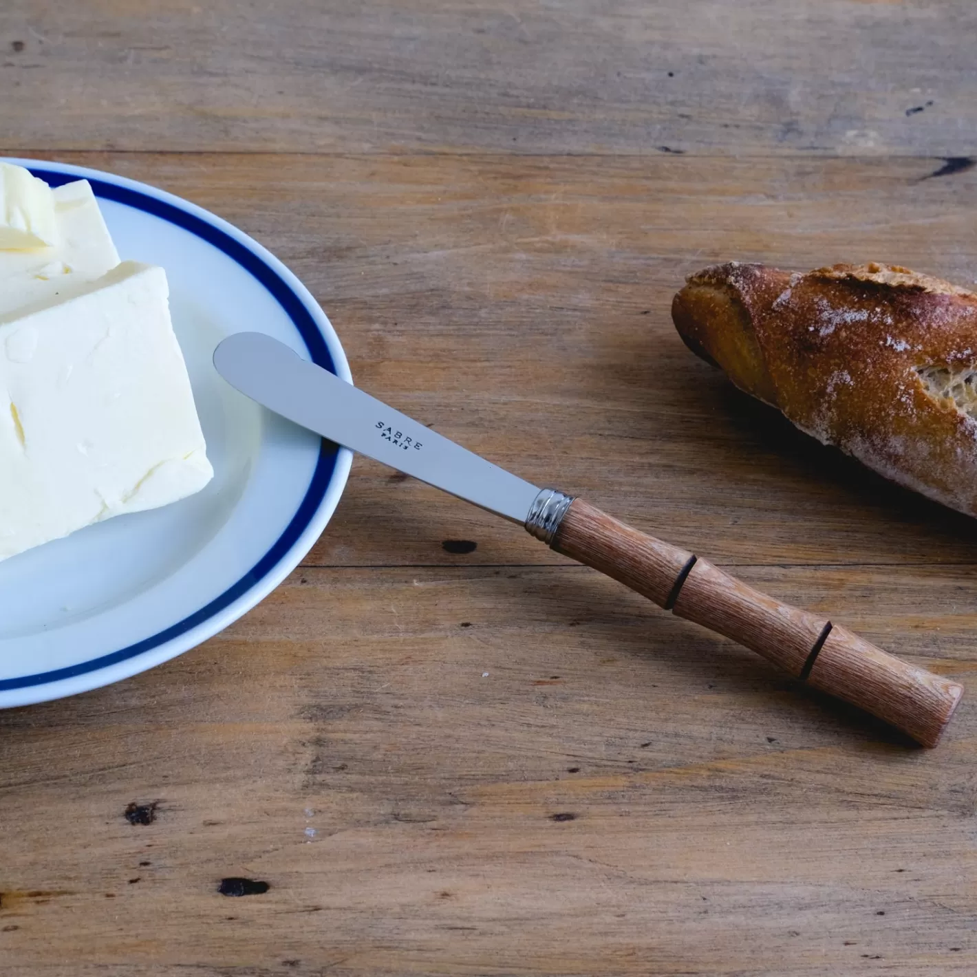 Sabre Paris Butter Knife>Bamboo, Light press wood