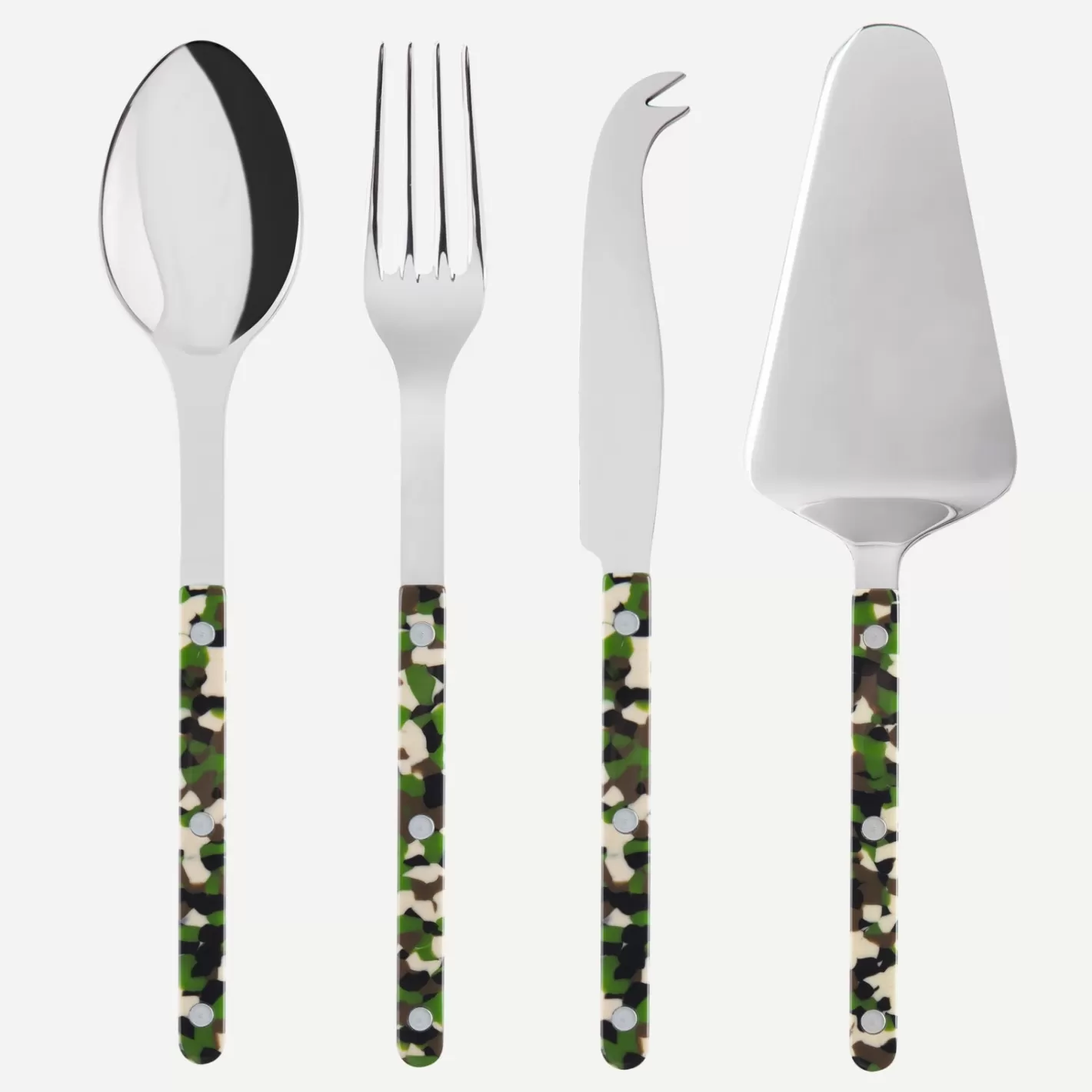 Sabre Paris Set Of 4 Must-Have Serving Pieces>Bistrot Camouflage, Green