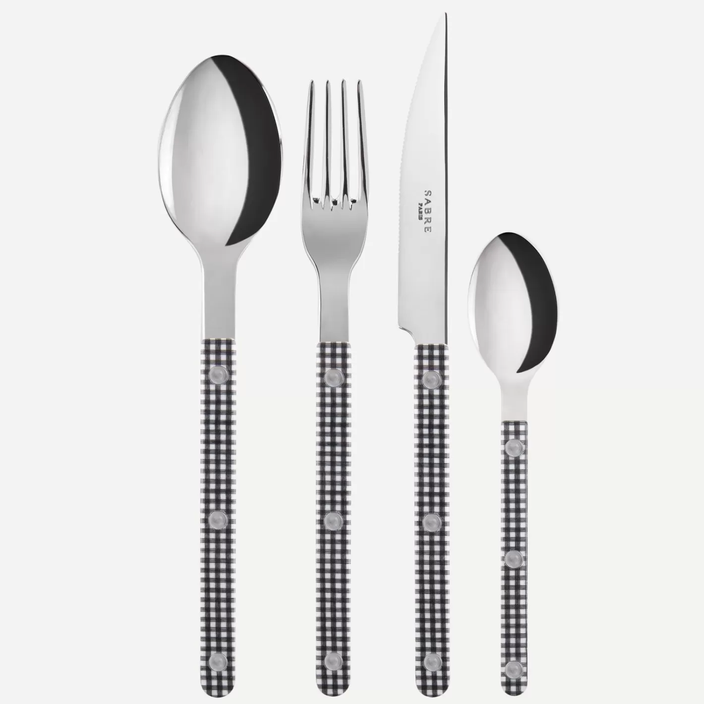 Sabre Paris 24 Pieces Set>Bistrot Gingham, Black