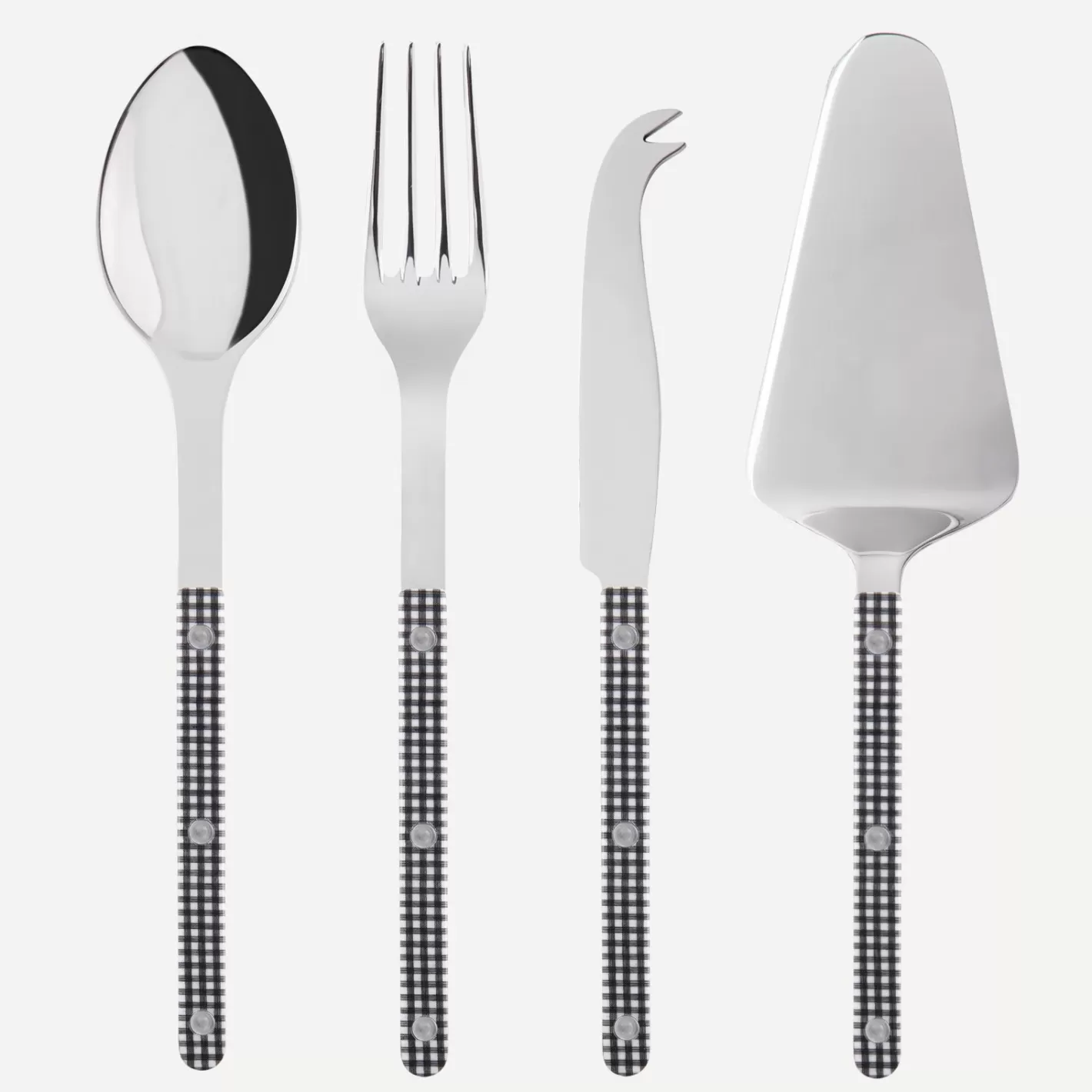 Sabre Paris Set Of 4 Must-Have Serving Pieces>Bistrot Gingham, Black