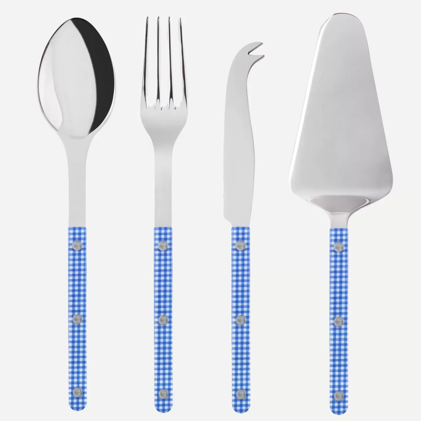 Sabre Paris Set Of 4 Must-Have Serving Pieces>Bistrot Gingham, Blue