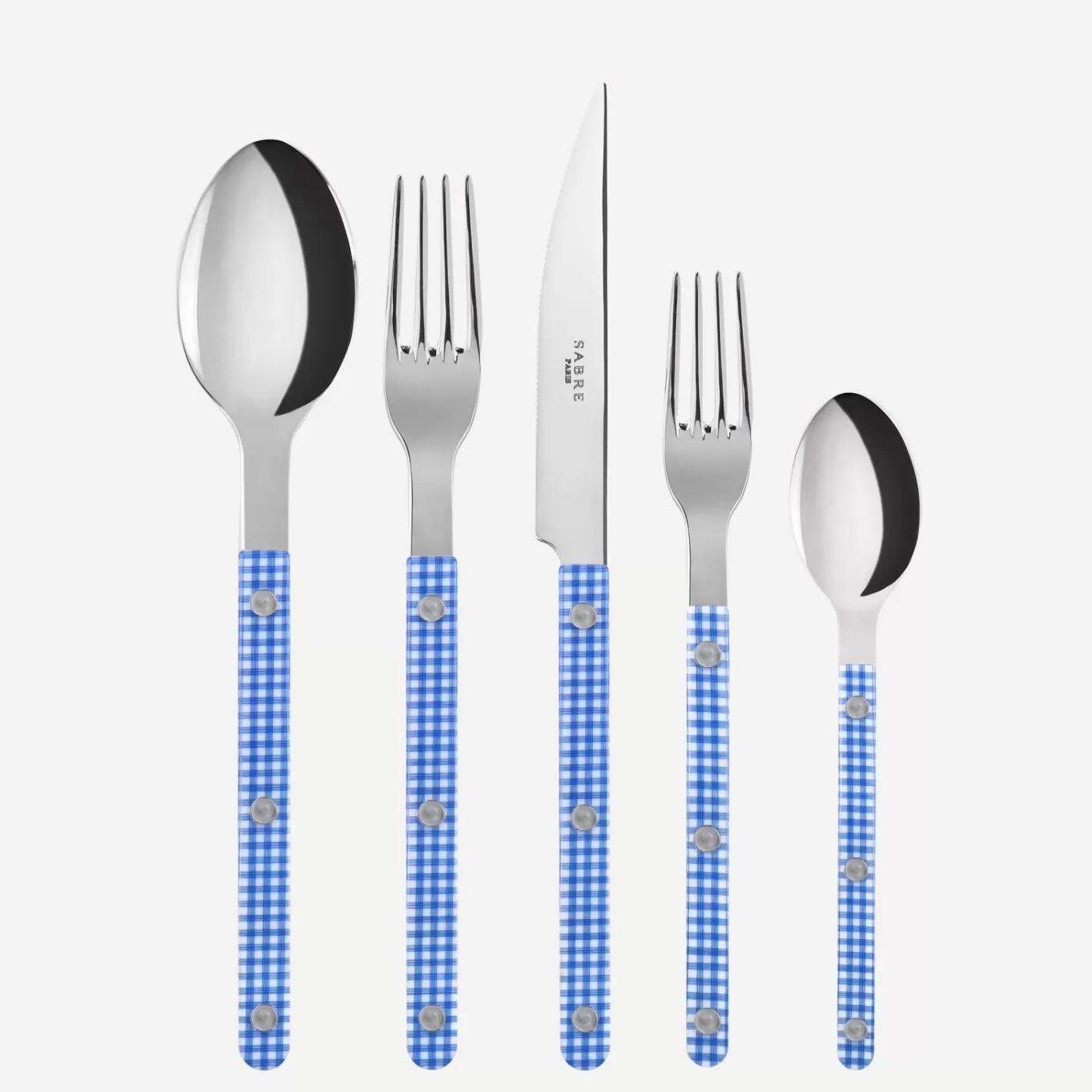 Sabre Paris Set Of 5 Pieces>Bistrot Gingham, Blue