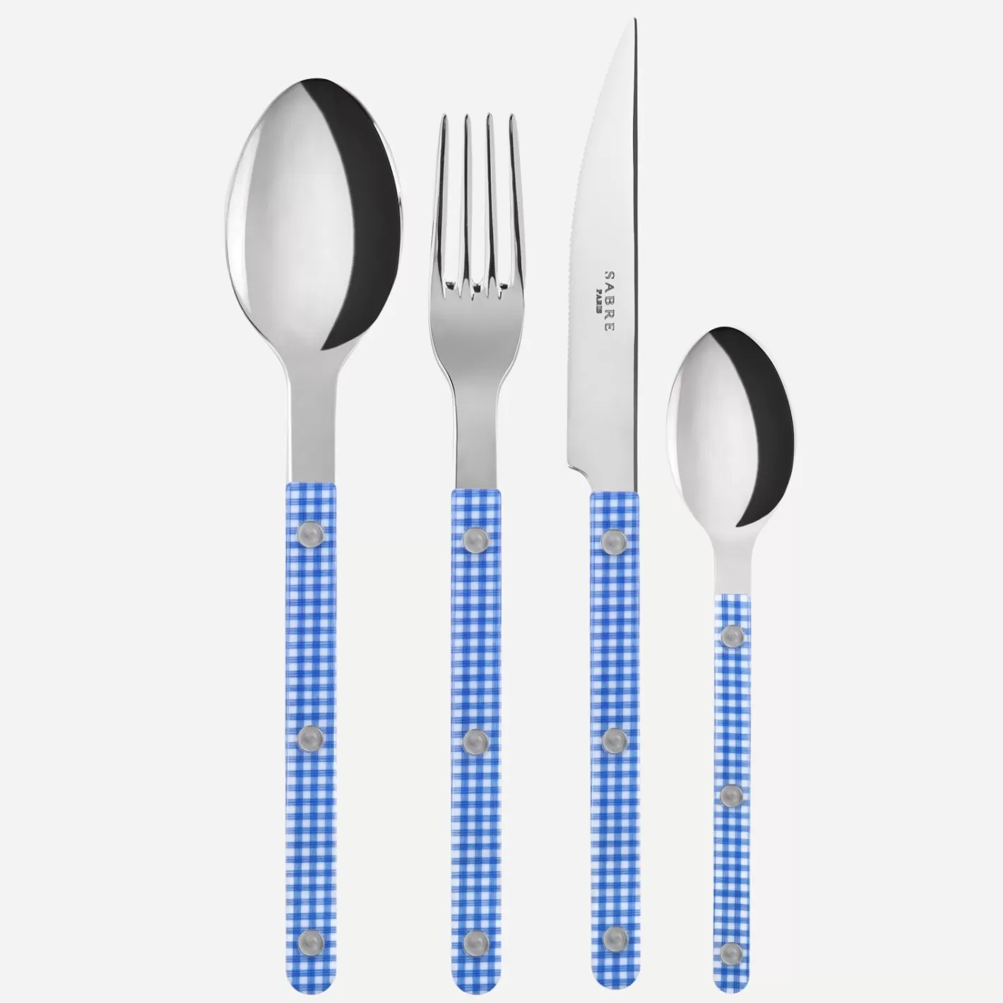 Sabre Paris Set Of 4 Pieces>Bistrot Gingham, Blue