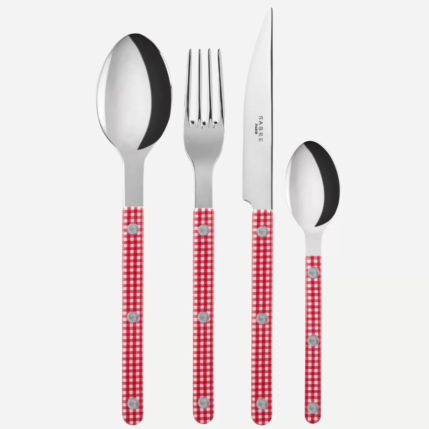 Sabre Paris 24 Pieces Set>Bistrot Gingham, Red