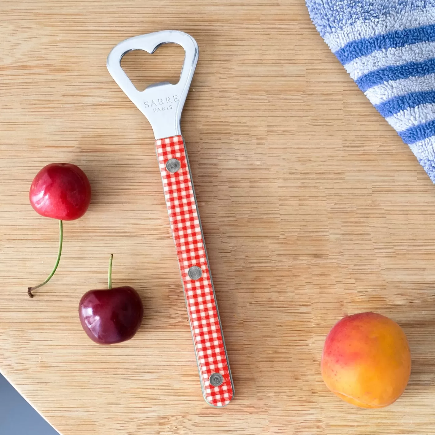 Sabre Paris Bottle Opener>Bistrot Gingham, Red