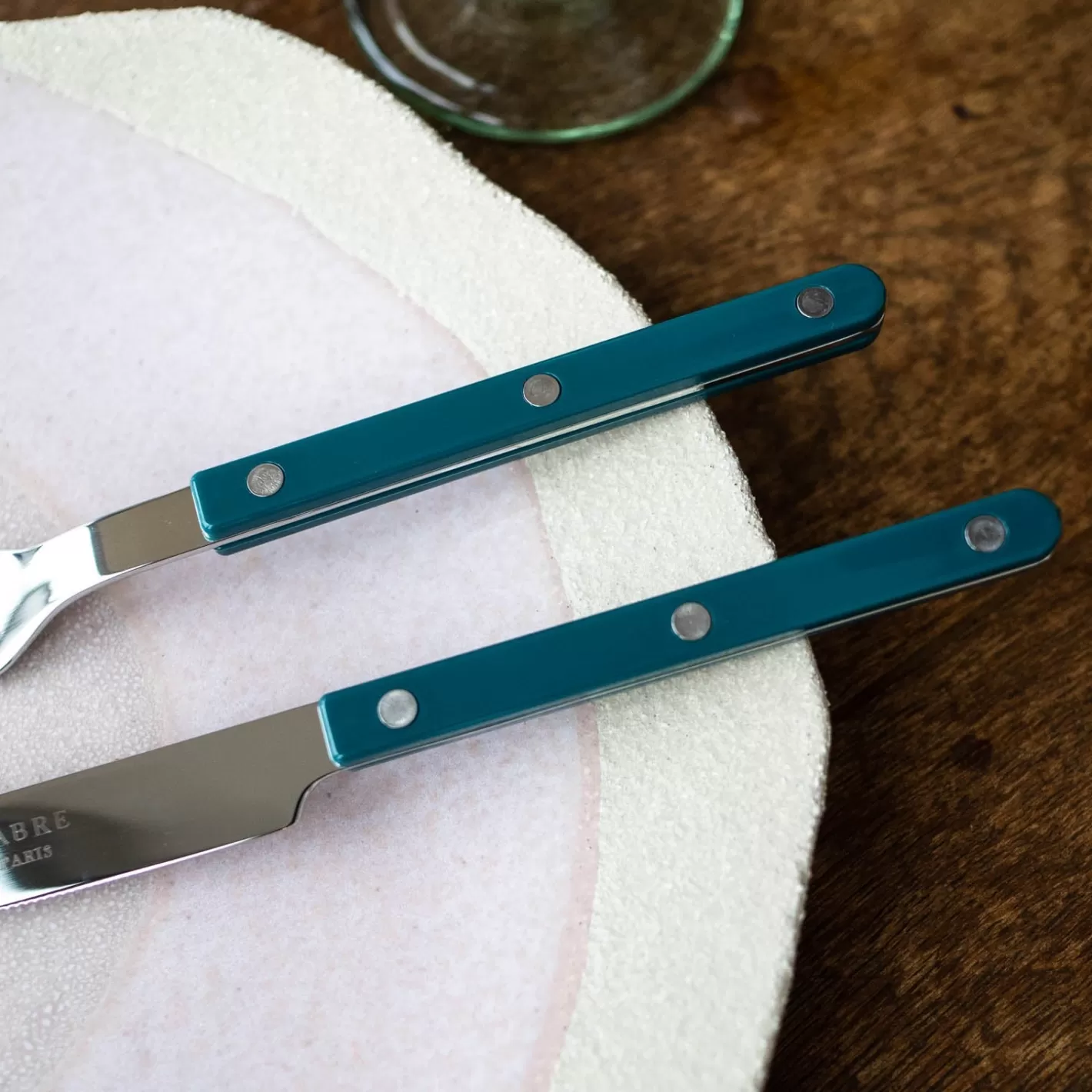 Sabre Paris Dinner Fork>Bistrot Solid, Aquamarine