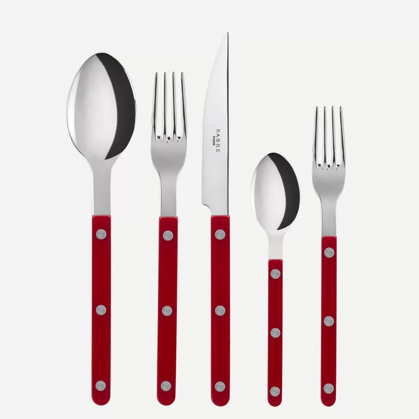 Sabre Paris Set Of 5 Pieces>Bistrot Solid, Burgundy