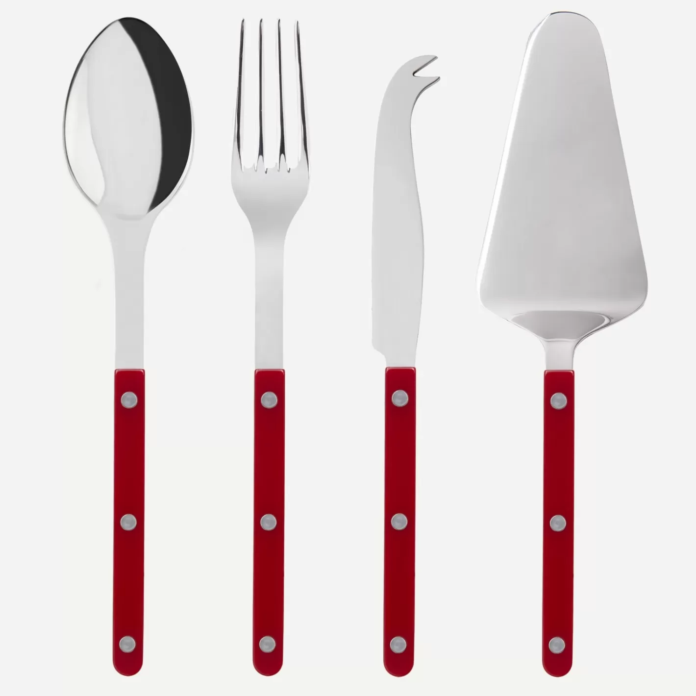 Sabre Paris Set Of 4 Must-Have Serving Pieces>Bistrot Solid, Burgundy