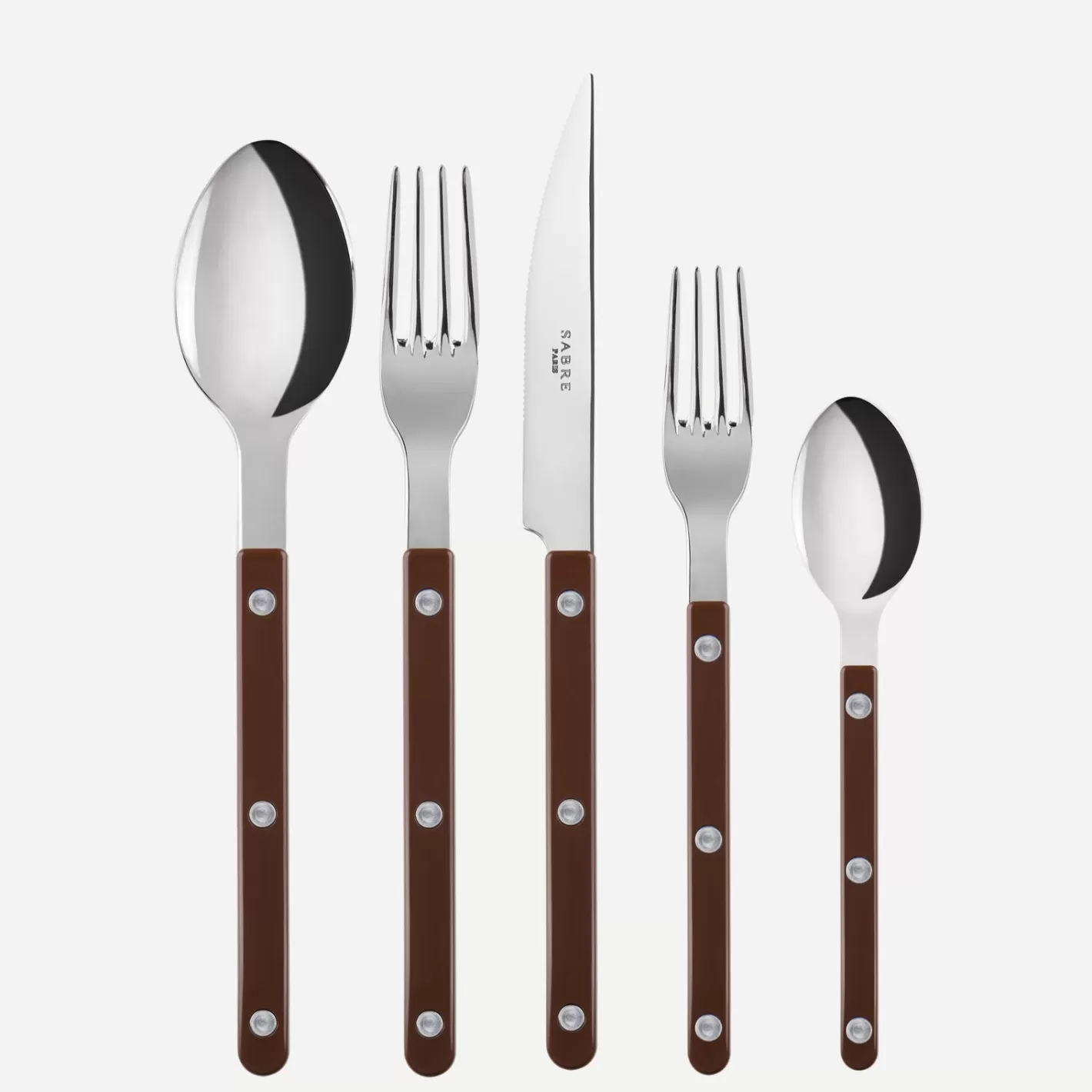 Sabre Paris Set Of 5 Pieces>Bistrot Solid, Chocolate