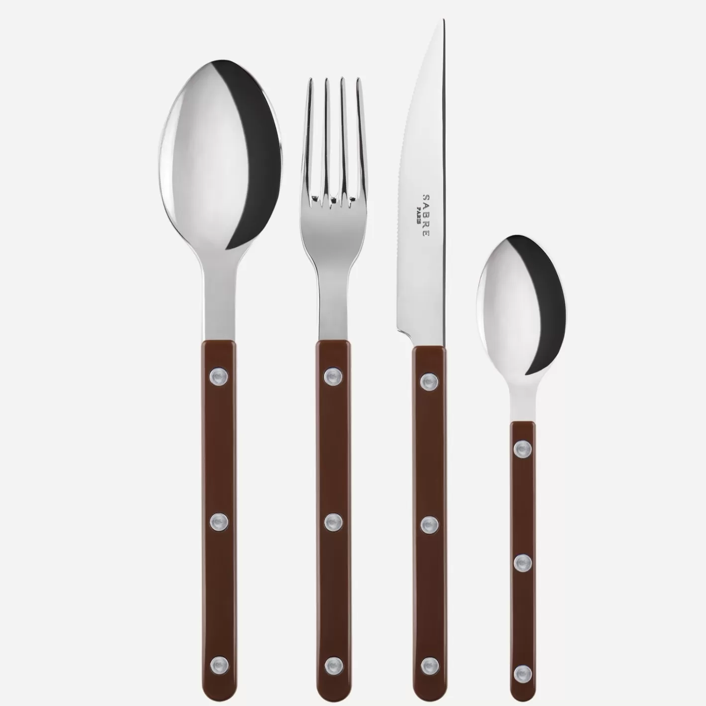 Sabre Paris Set Of 4 Pieces>Bistrot Solid, Chocolate