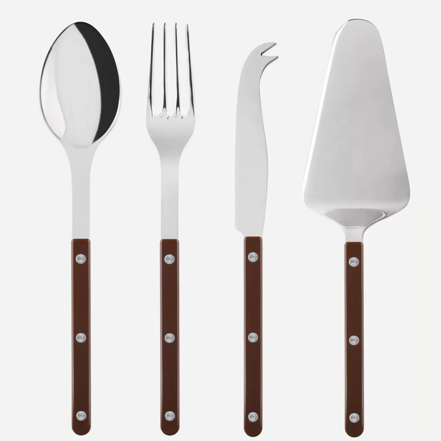 Sabre Paris Set Of 4 Must-Have Serving Pieces>Bistrot Solid, Chocolate