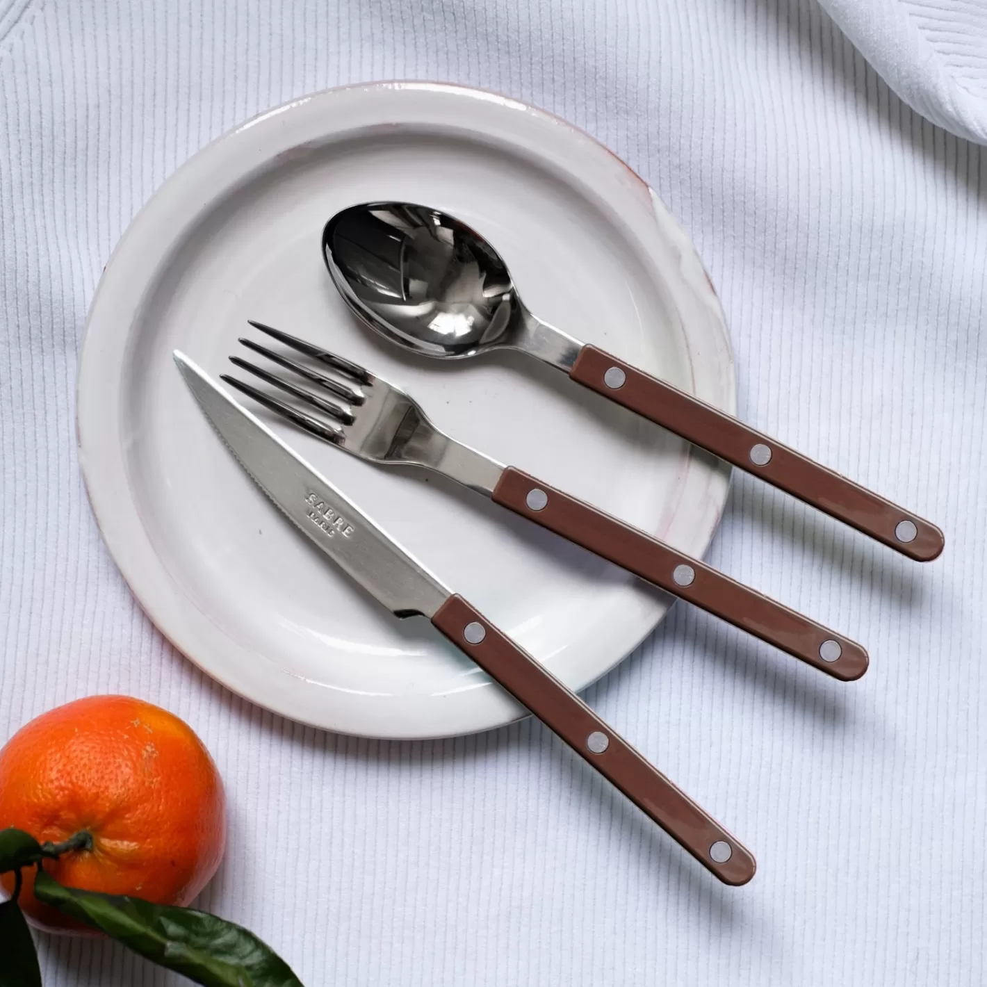 Sabre Paris Salad Fork>Bistrot Solid, Chocolate