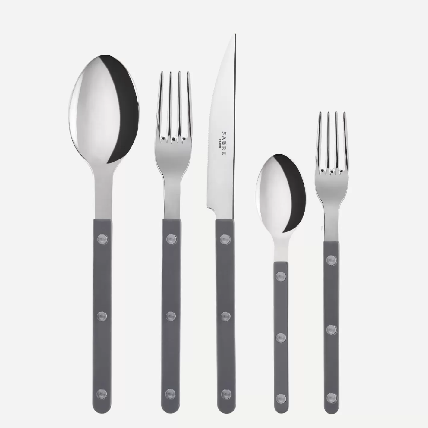 Sabre Paris Set Of 5 Pieces>Bistrot Solid, Dark grey