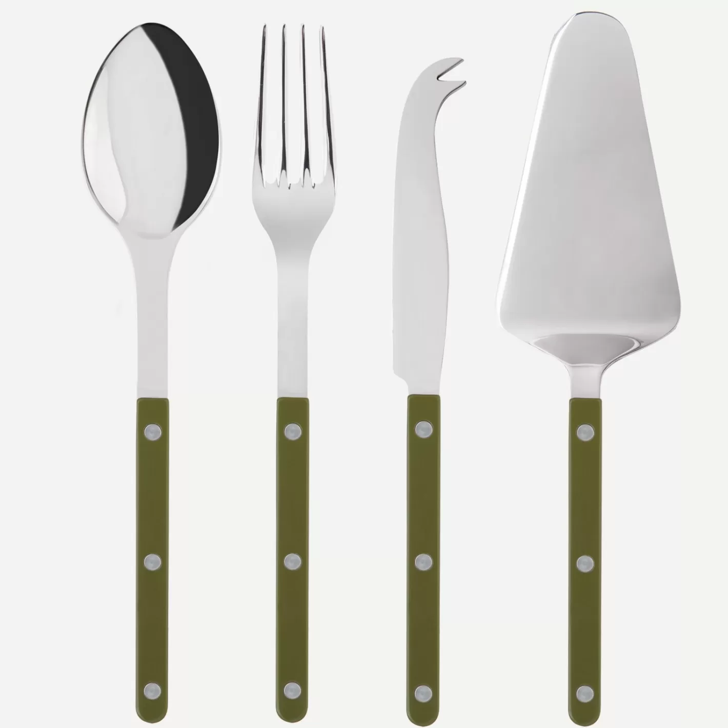 Sabre Paris Set Of 4 Must-Have Serving Pieces>Bistrot Solid, Green fern