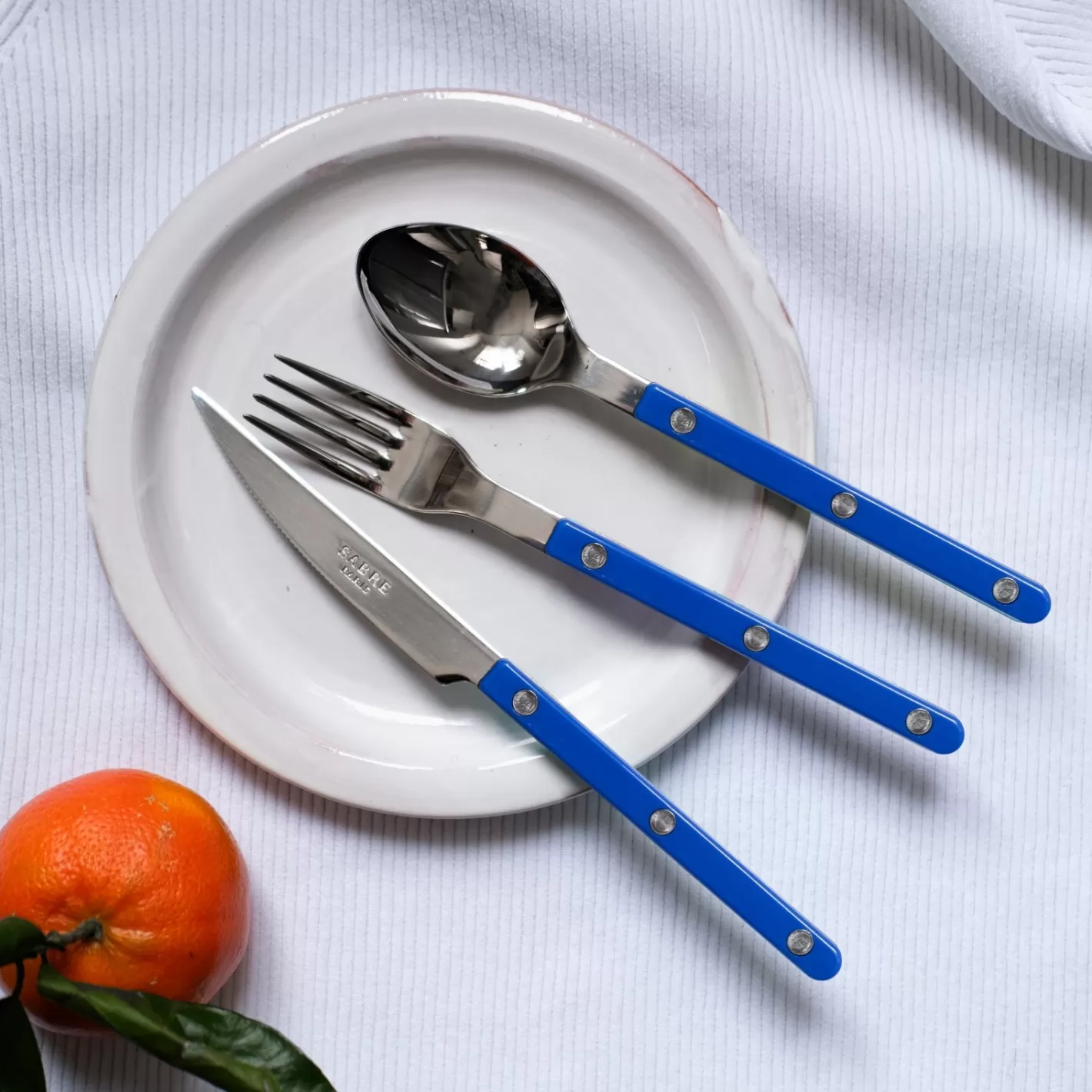 Sabre Paris Dessert Knife>Bistrot Solid, Lapis blue