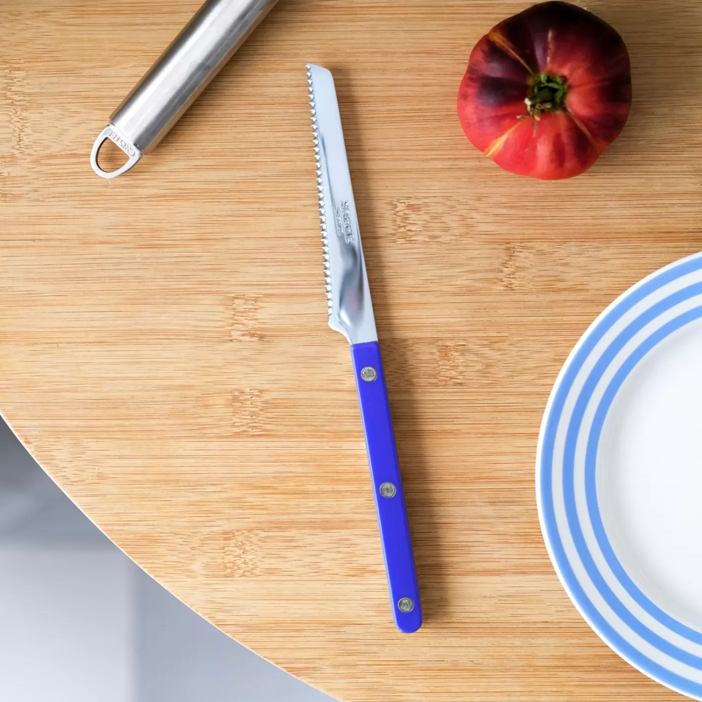 Sabre Paris Tomato Knife>Bistrot Solid, Lapis blue