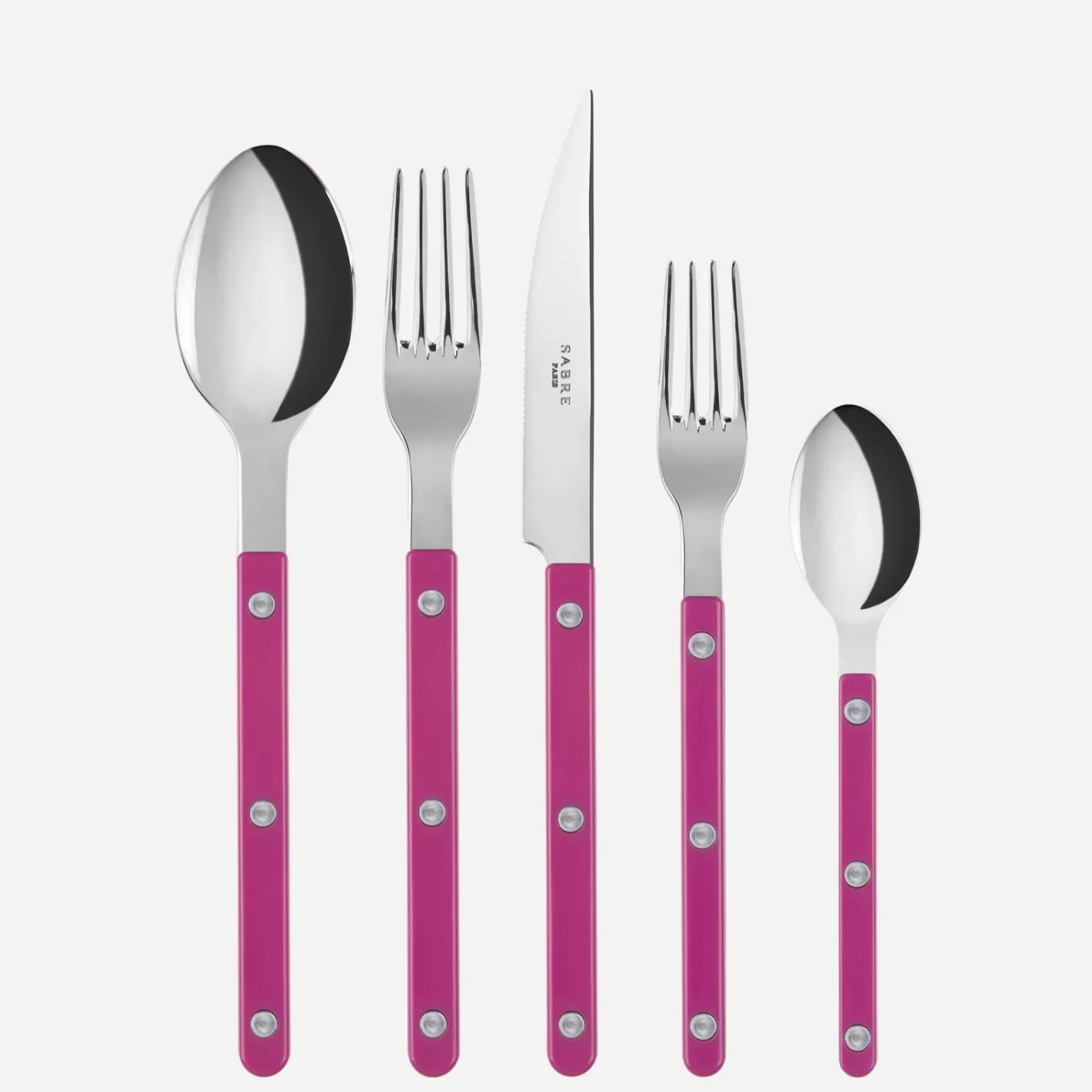 Sabre Paris Set Of 5 Pieces>Bistrot Solid, Raspberry