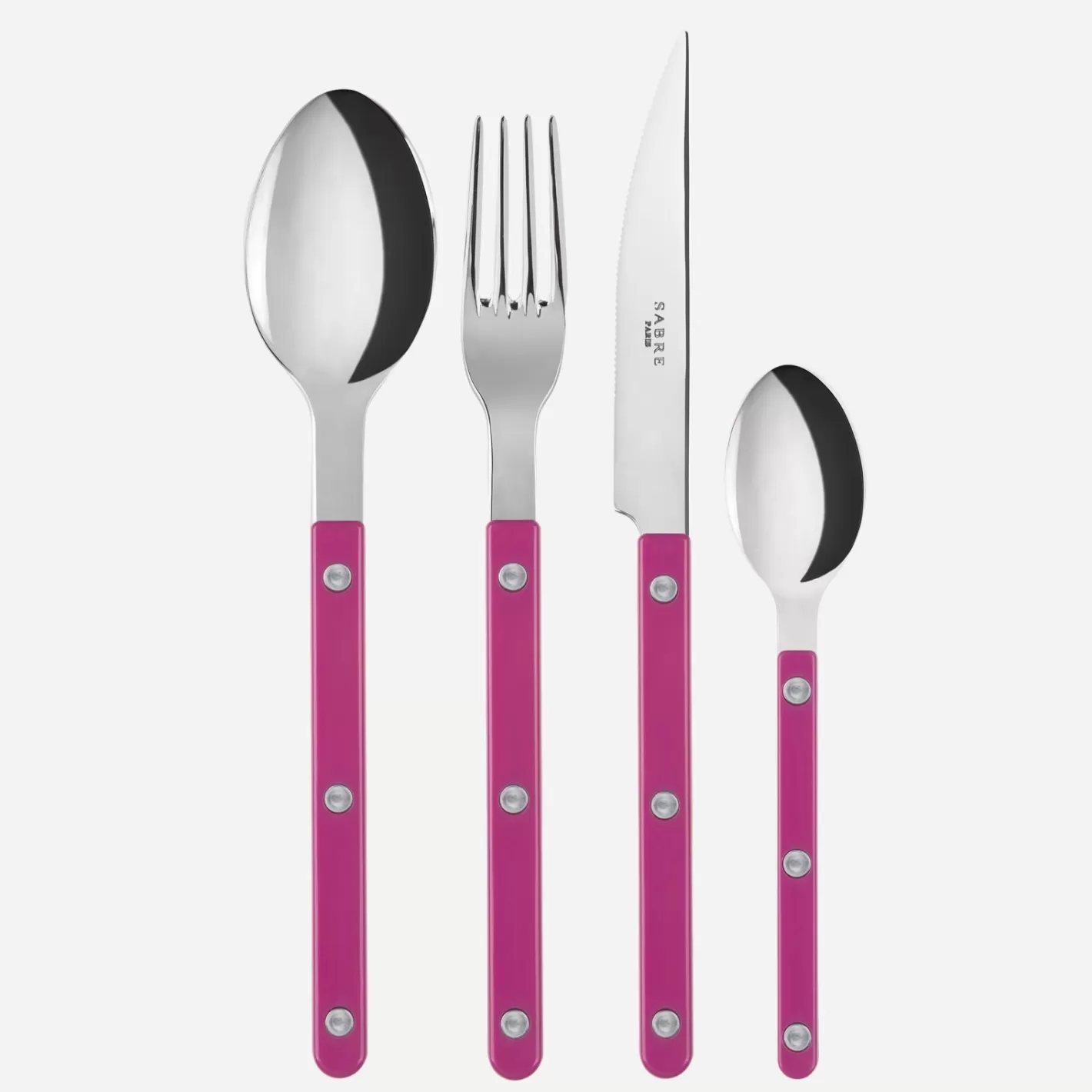 Sabre Paris Set Of 4 Pieces>Bistrot Solid, Raspberry