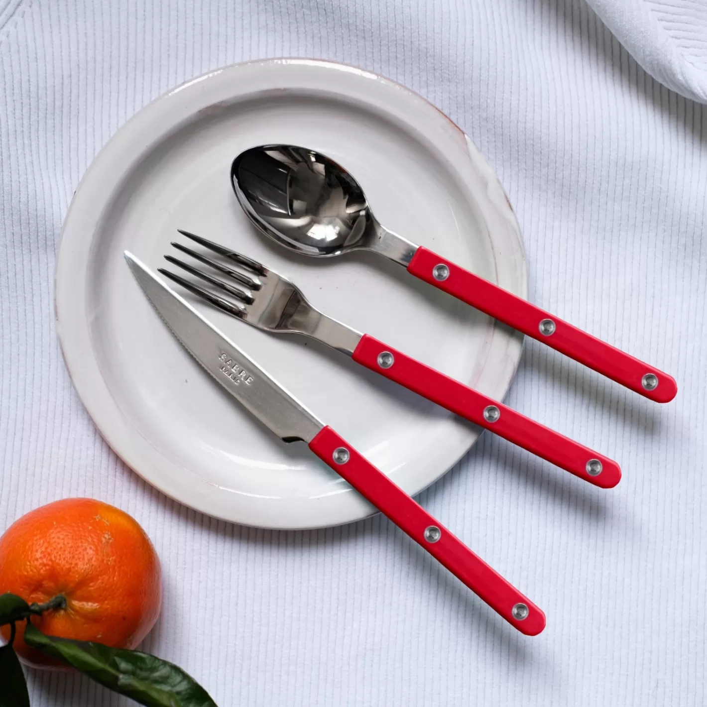 Sabre Paris Salad Fork>Bistrot Solid, Red