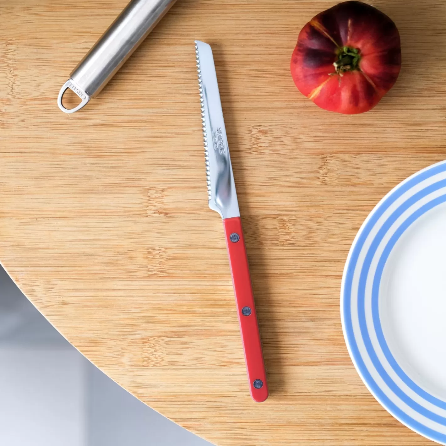 Sabre Paris Tomato Knife>Bistrot Solid, Red