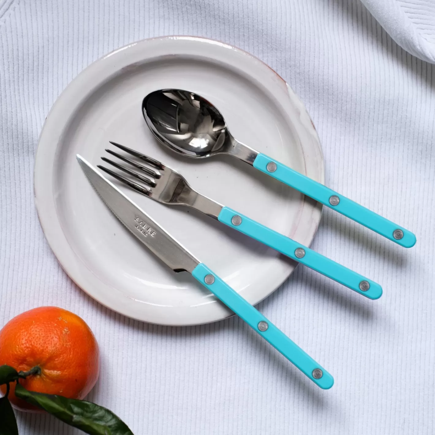 Sabre Paris Dessert Knife>Bistrot Solid, Turquoise