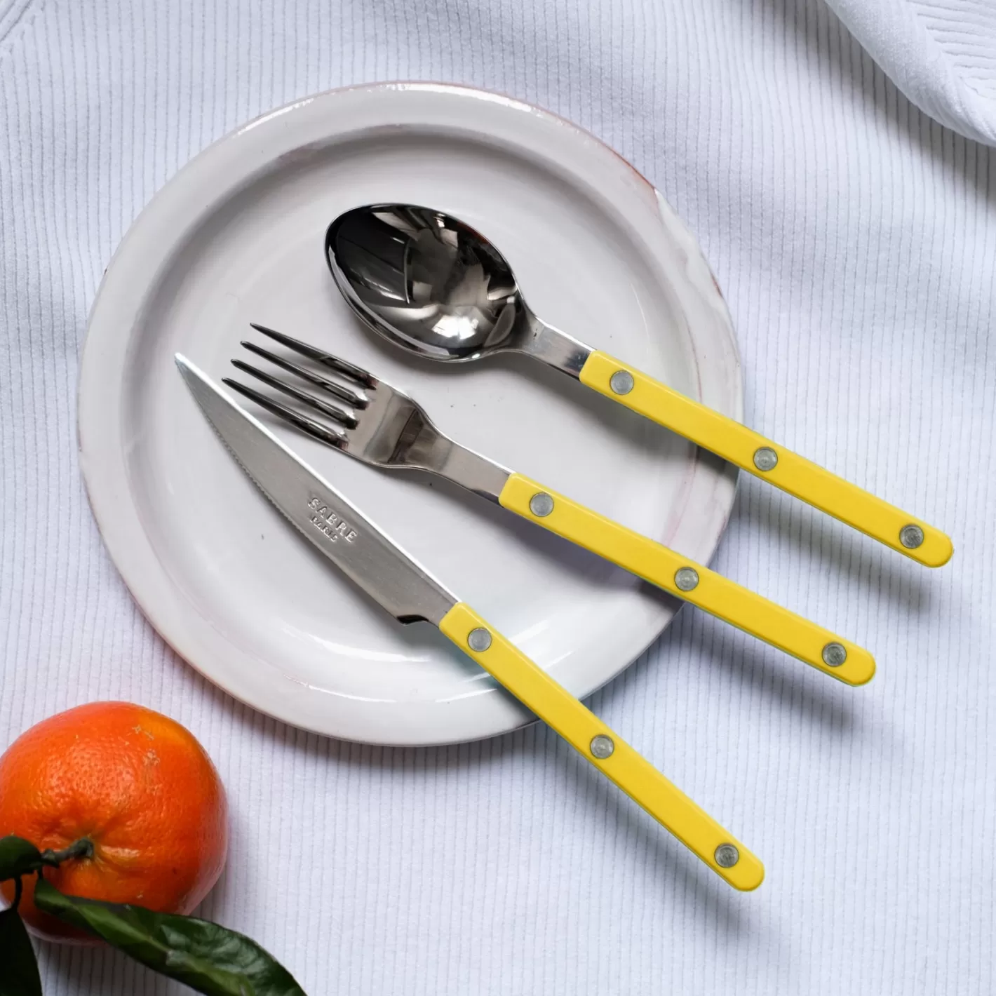 Sabre Paris Dessert Spoon>Bistrot Solid, Yellow