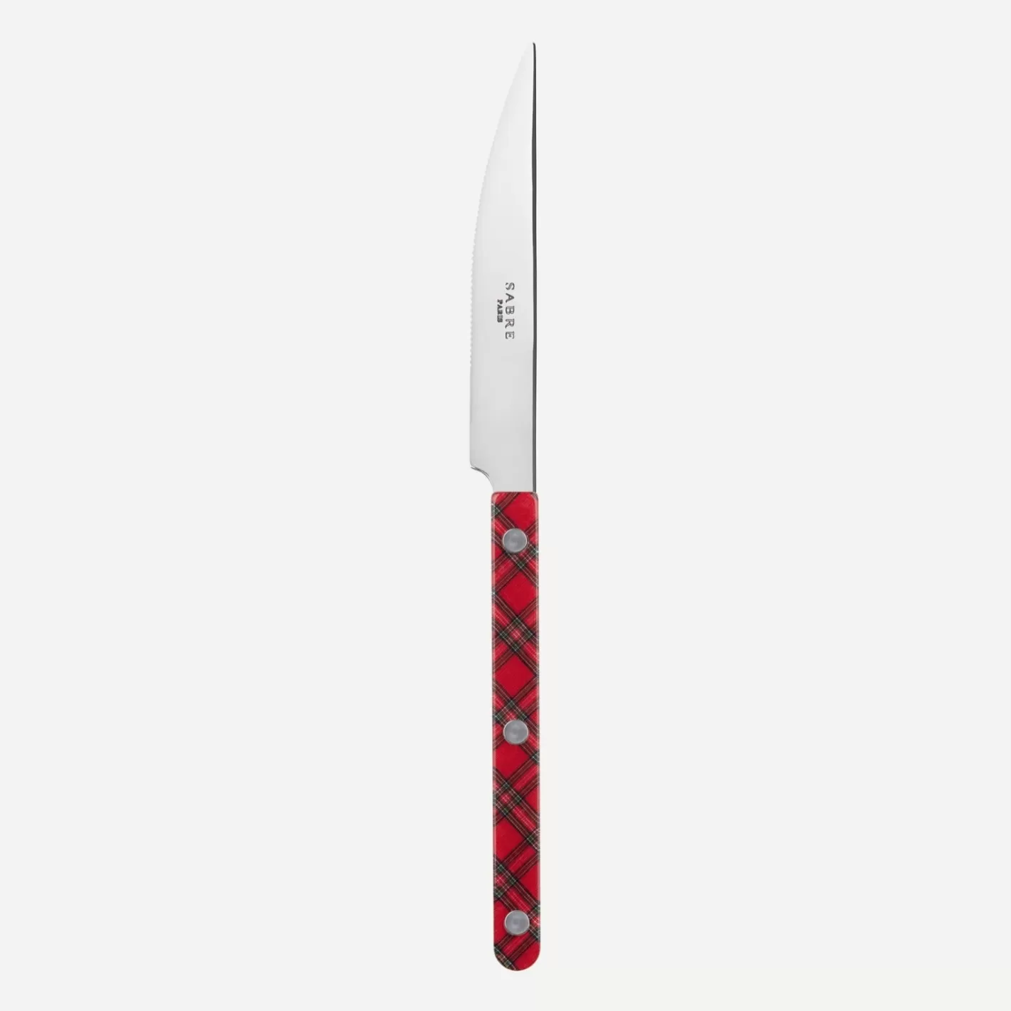 Sabre Paris Dinner Knife>Bistrot Tartan, Red