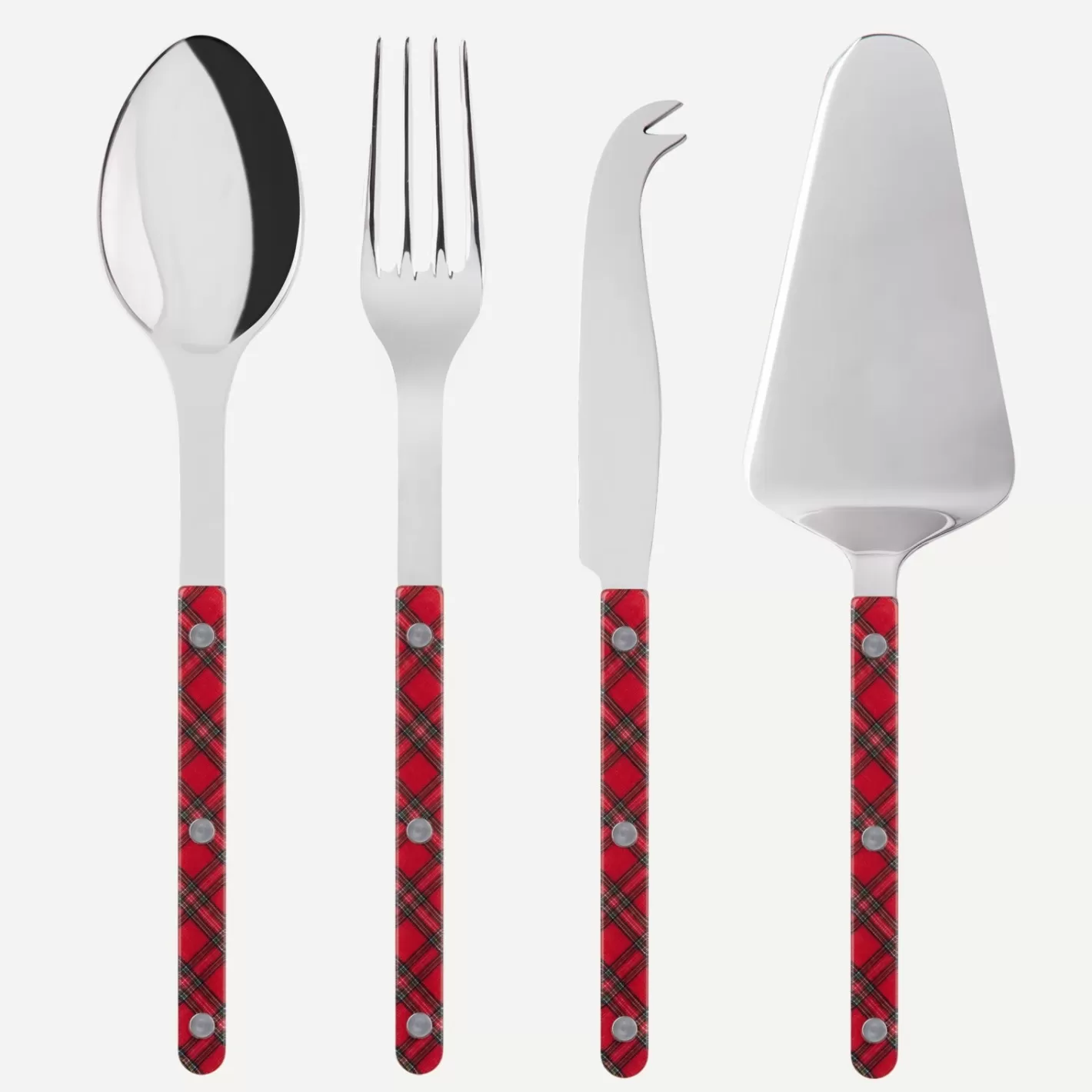 Sabre Paris Set Of 4 Must-Have Serving Pieces>Bistrot Tartan, Red