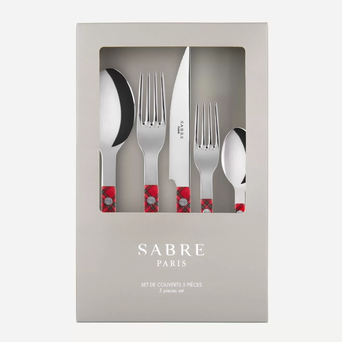 Sabre Paris Gift Boxes>Bistrot Tartan, Red