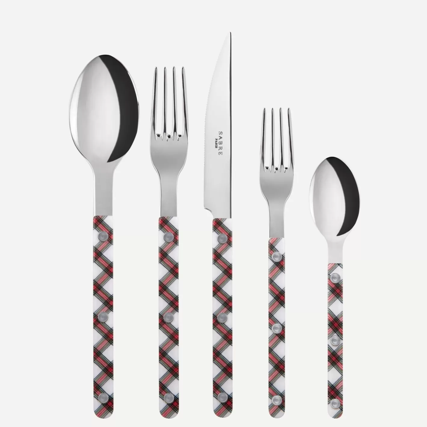 Sabre Paris Set Of 5 Pieces>Bistrot Tartan, White