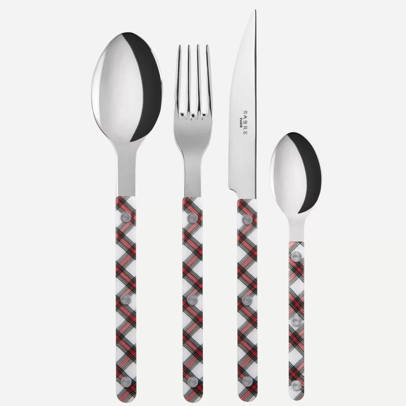 Sabre Paris 24 Pieces Set>Bistrot Tartan, White