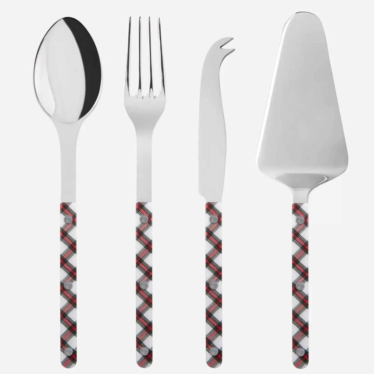 Sabre Paris Set Of 4 Must-Have Serving Pieces>Bistrot Tartan, White