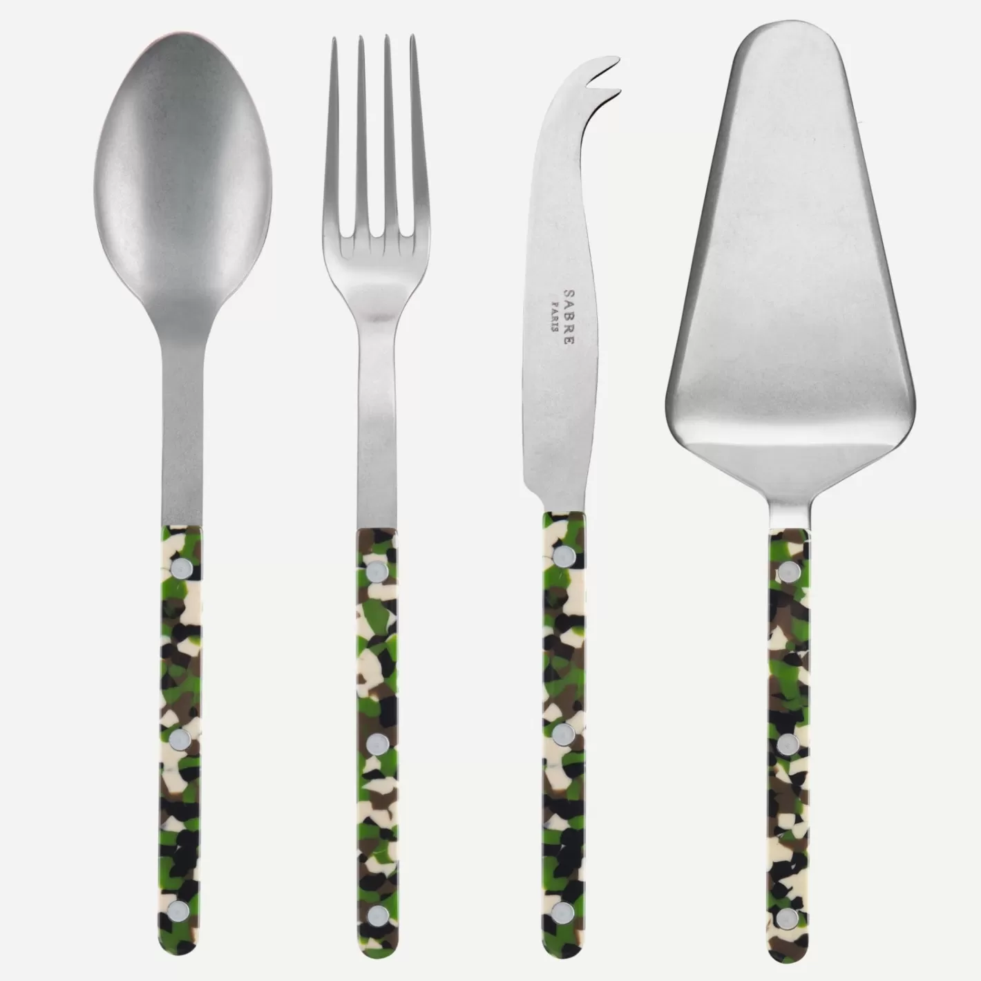 Sabre Paris Set Of 4 Must-Have Serving Pieces>Bistrot Vintage Camouflage, Green