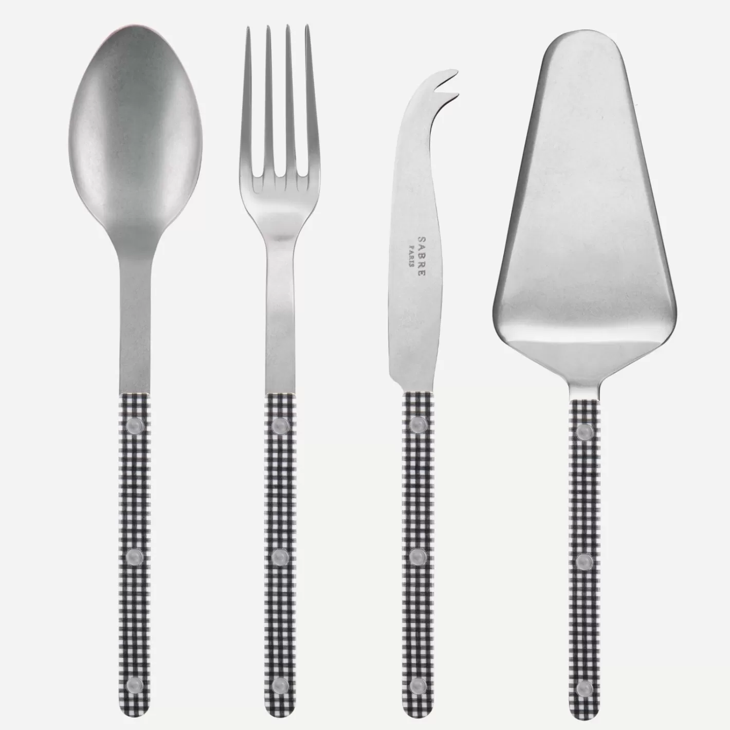 Sabre Paris Set Of 4 Must-Have Serving Pieces>Bistrot Vintage Gingham, Black