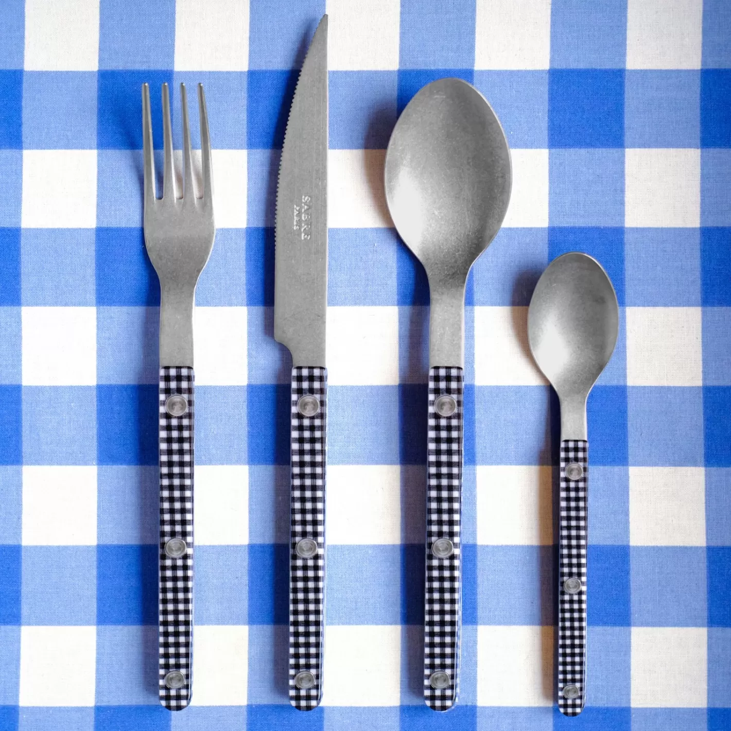 Sabre Paris Set Of 4 Pieces>Bistrot Vintage Gingham, Black