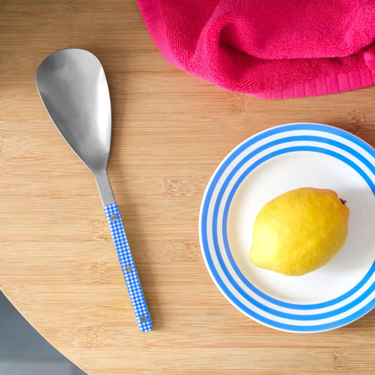 Sabre Paris Rice Spoon>Bistrot Vintage Gingham, Blue