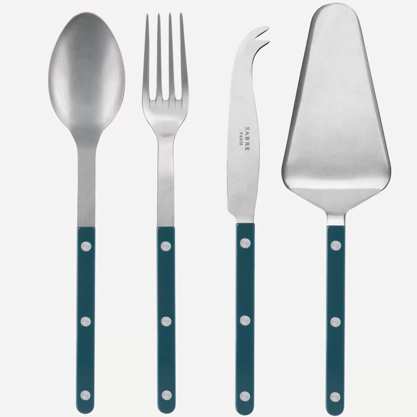 Sabre Paris Set Of 4 Must-Have Serving Pieces>Bistrot Vintage Solid, Aquamarine