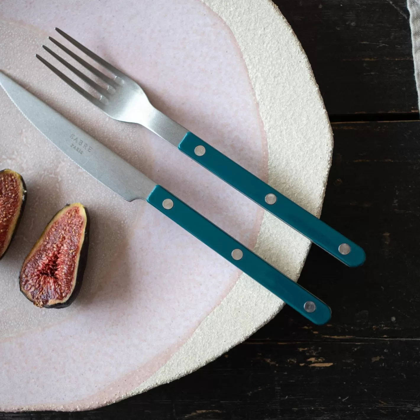 Sabre Paris Set Of 4 Pieces>Bistrot Vintage Solid, Aquamarine