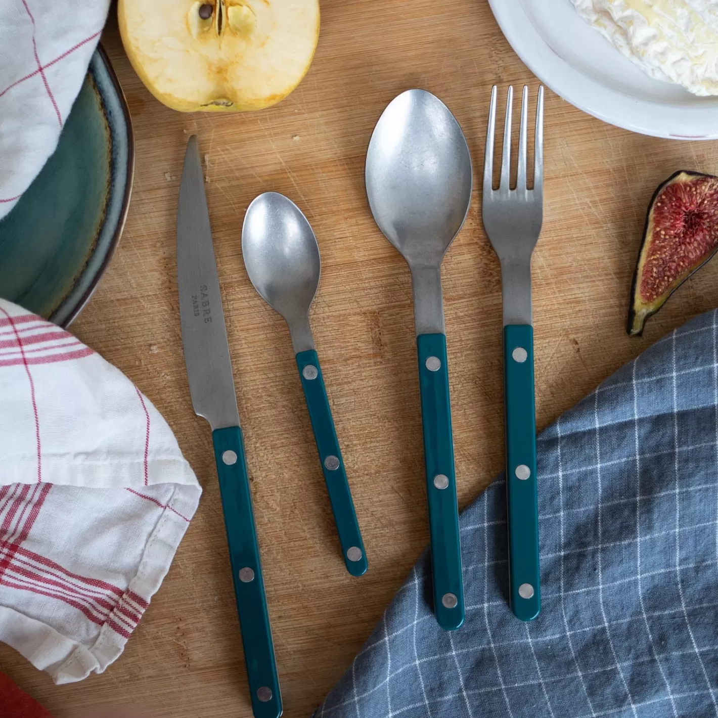 Sabre Paris Teaspoon>Bistrot Vintage Solid, Aquamarine