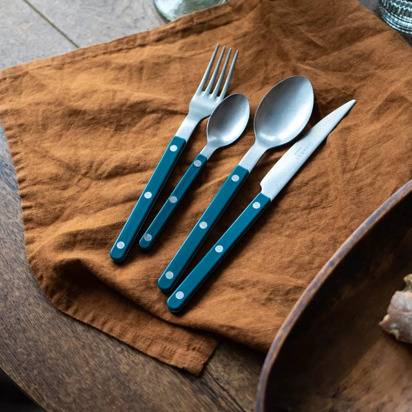 Sabre Paris Dinner Knife>Bistrot Vintage Solid, Aquamarine