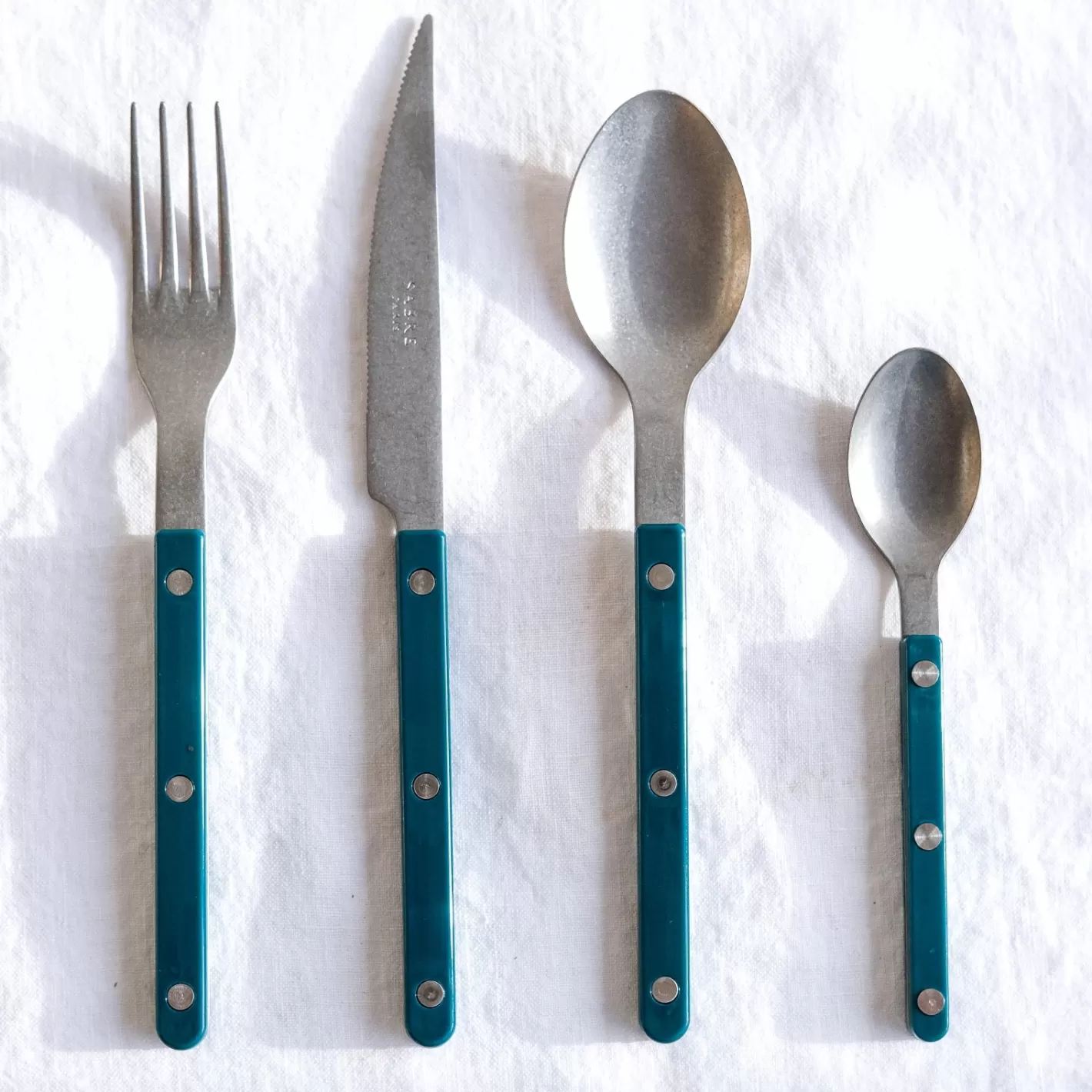 Sabre Paris Teaspoon>Bistrot Vintage Solid, Aquamarine