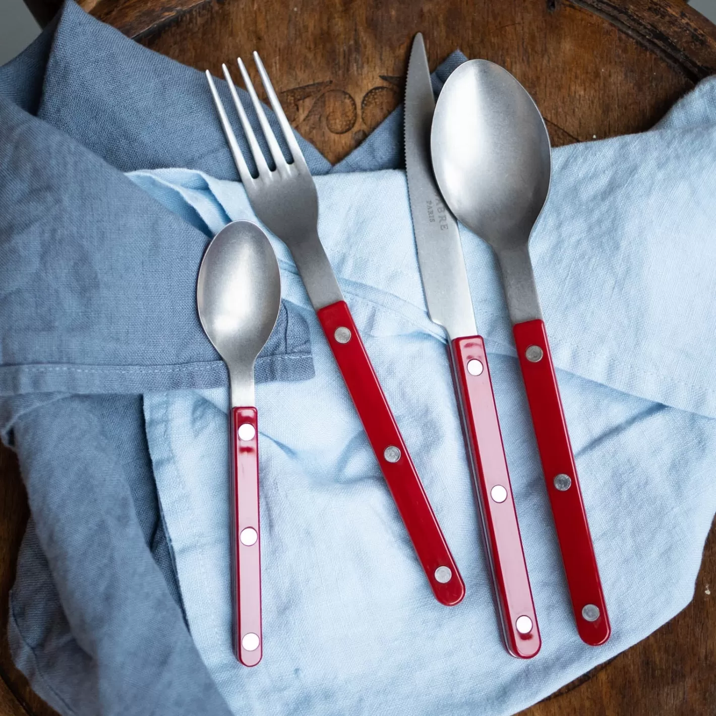Sabre Paris Soup Spoon>Bistrot Vintage Solid, Burgundy
