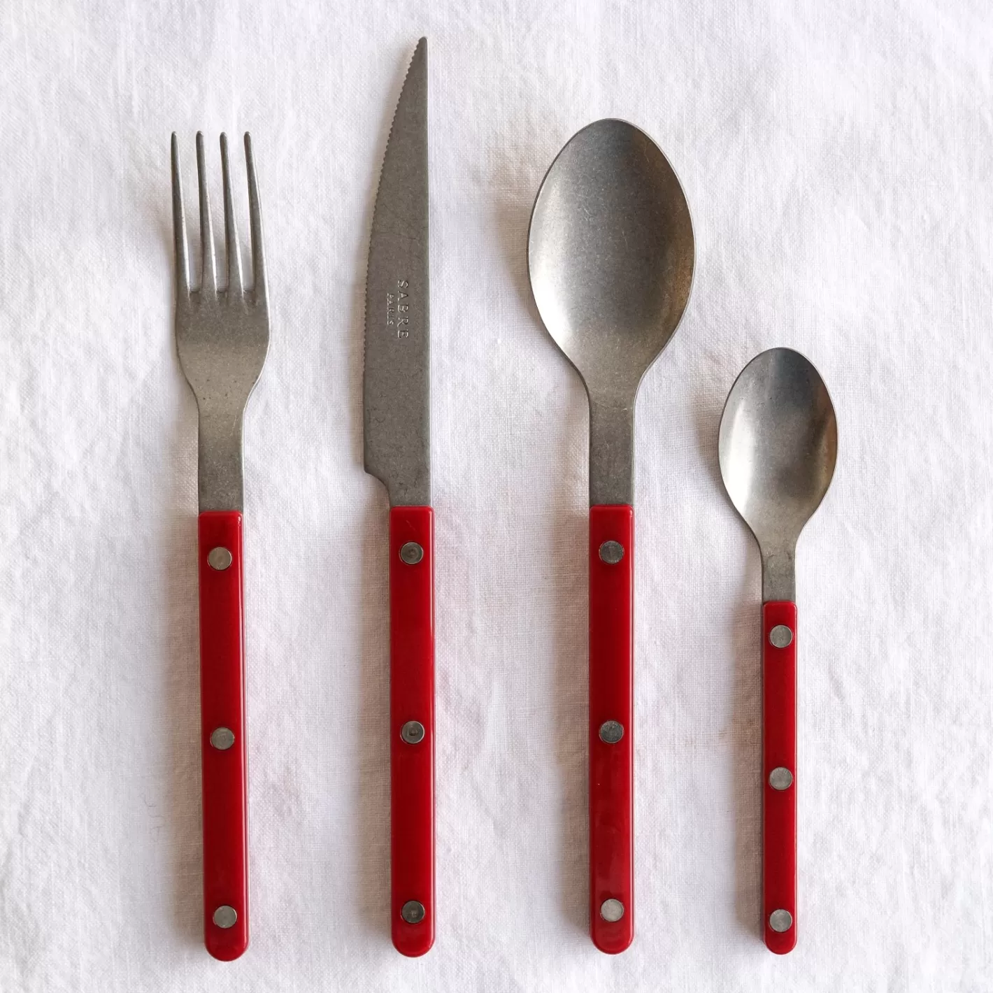Sabre Paris Set Of 4 Pieces>Bistrot Vintage Solid, Burgundy