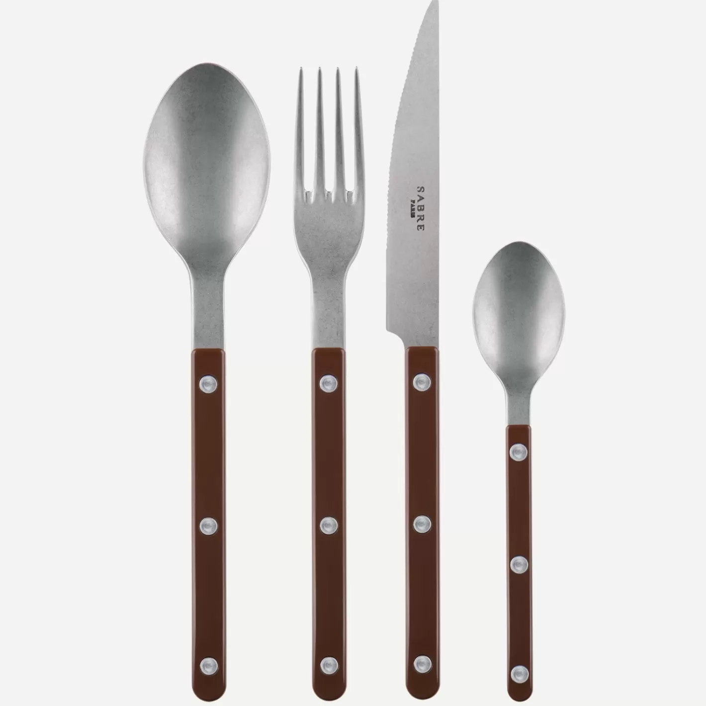 Sabre Paris Set Of 4 Pieces>Bistrot Vintage Solid, Chocolate