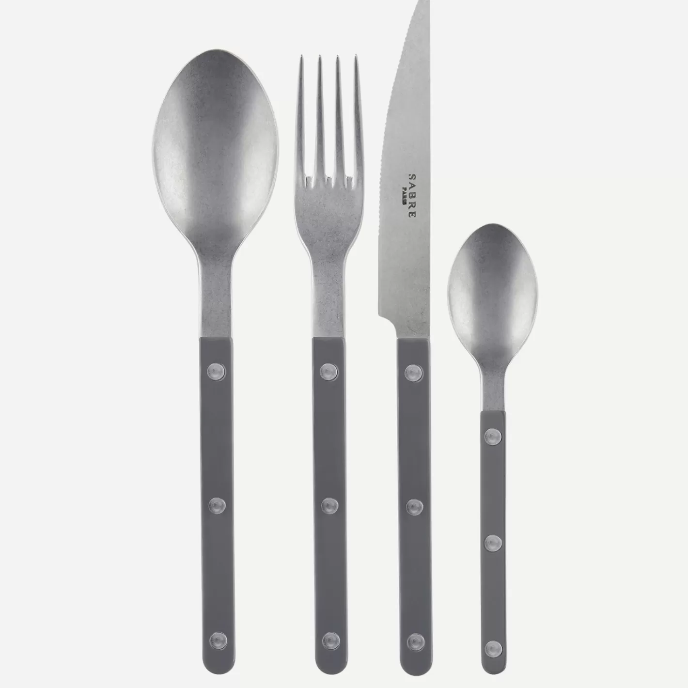 Sabre Paris 48 Pieces Set>Bistrot Vintage Solid, Dark grey