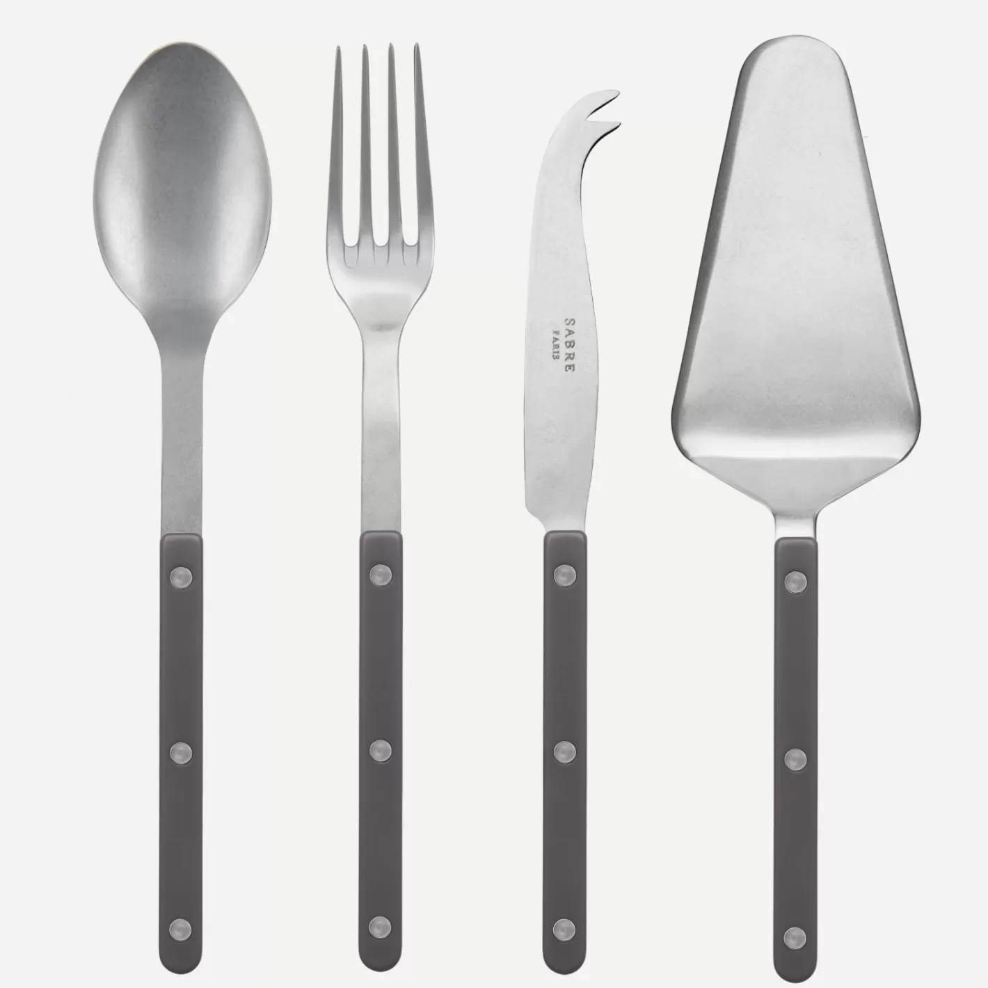 Sabre Paris Set Of 4 Must-Have Serving Pieces>Bistrot Vintage Solid, Dark grey