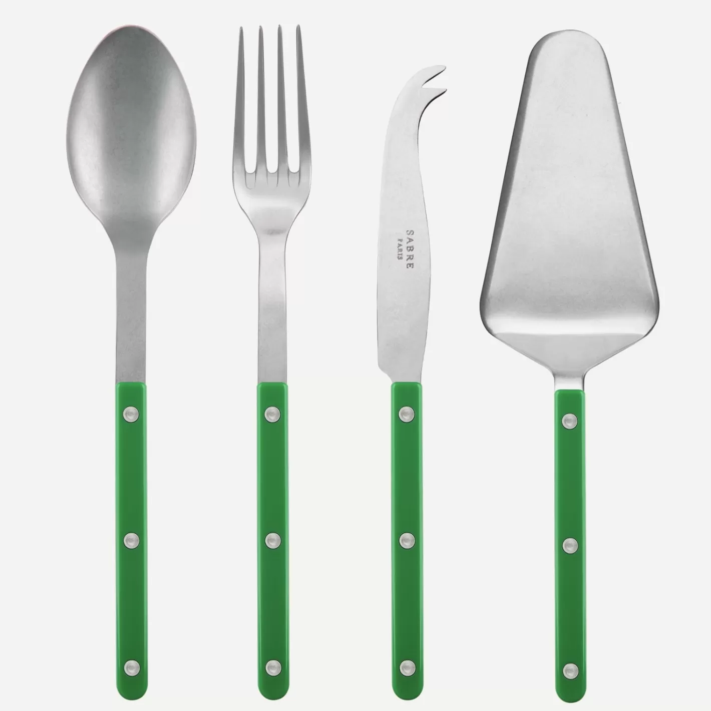 Sabre Paris Set Of 4 Must-Have Serving Pieces>Bistrot Vintage Solid, Garden green