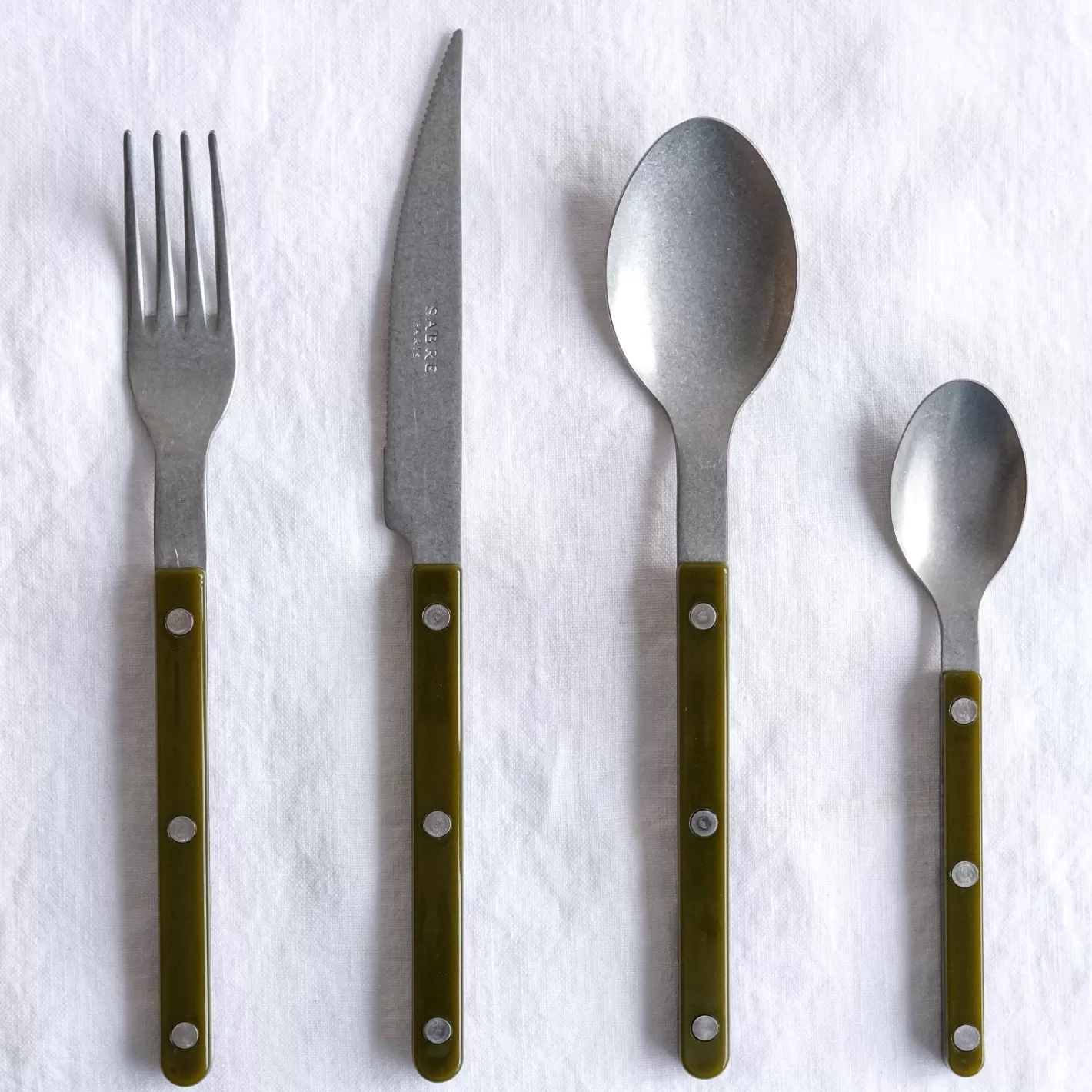Sabre Paris Soup Spoon>Bistrot Vintage Solid, Green fern