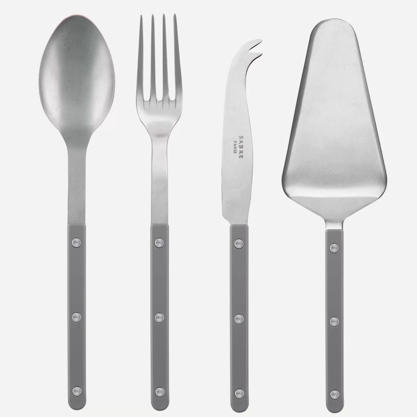 Sabre Paris Set Of 4 Must-Have Serving Pieces>Bistrot Vintage Solid, Grey